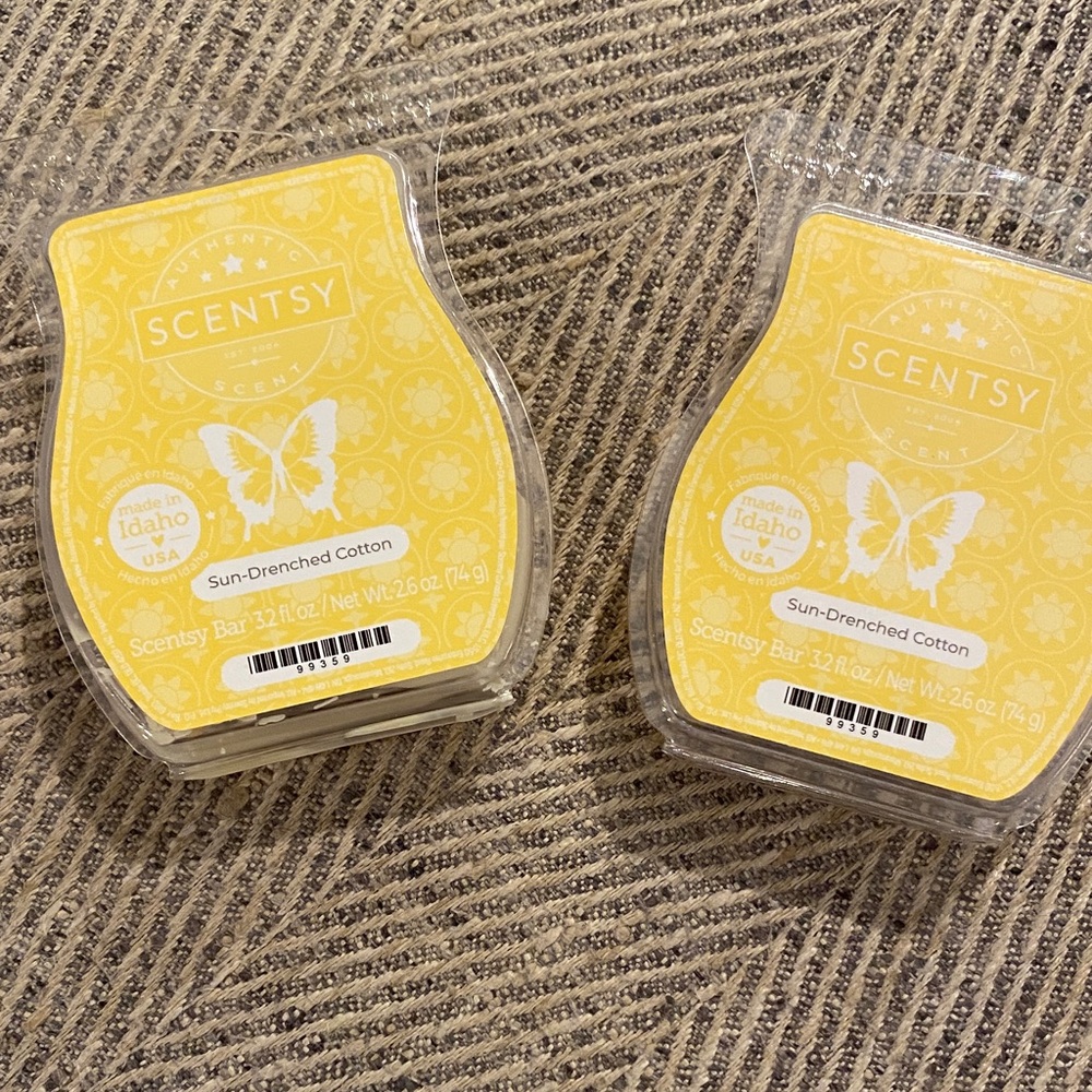 Scentsy Sun-Drenched Cotton Wax Bars - Yellow (Pair)